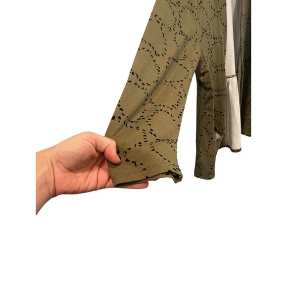 Habitat Womens Open Front Cardigan Size Large Green Lagenlook Boho Beach Casual - Picture 7 of 9